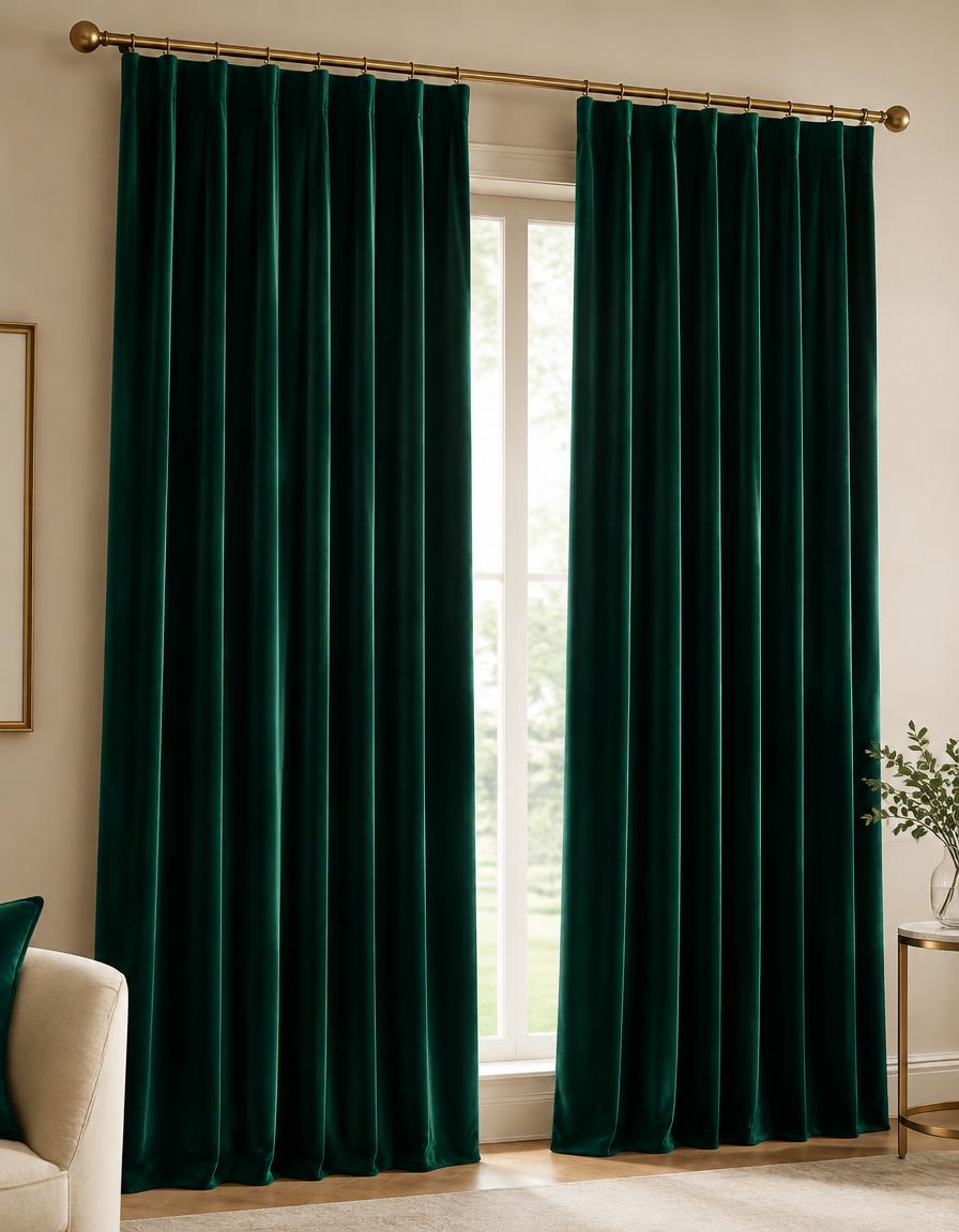 Velvet curtains