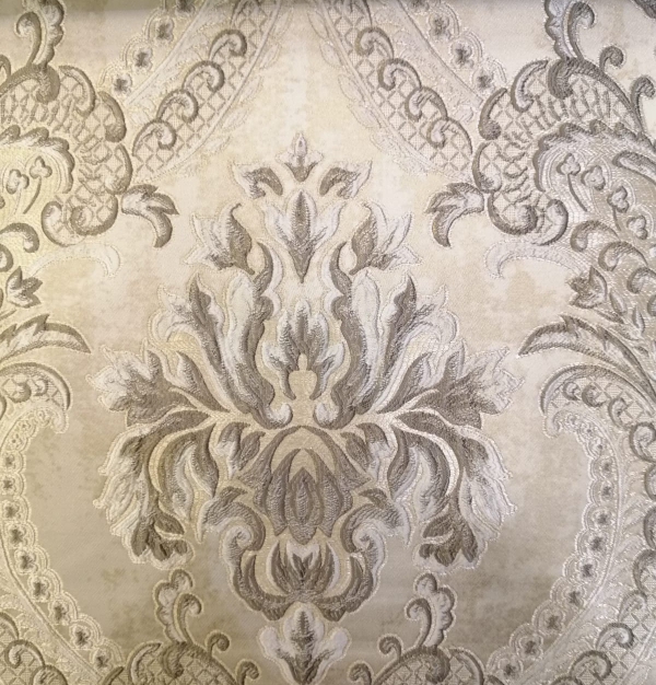Ivory Damask Viscose curtains